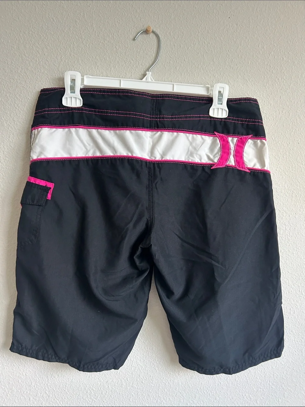 Y2K Hurley Fall 2008 Black with Pink Trim Swim Shorts